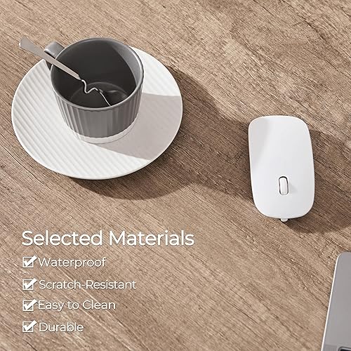 Miniatura 8 de YAHEETECH - Mesa de centro con compartimento de almacenamiento oculto y estante inferior, mesa de granja para sala de estar, oficina, recepción,