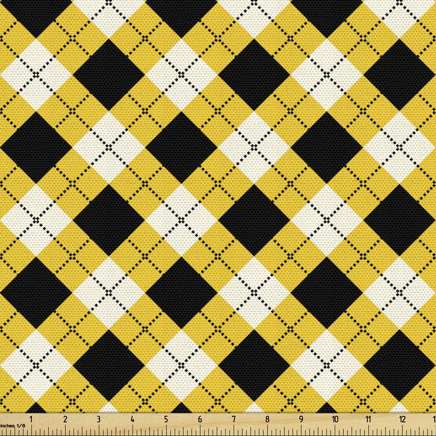 AmbesonneDigital Printed Multicolor Fabric by The Yard 2 Yards Multi fab_57660_2