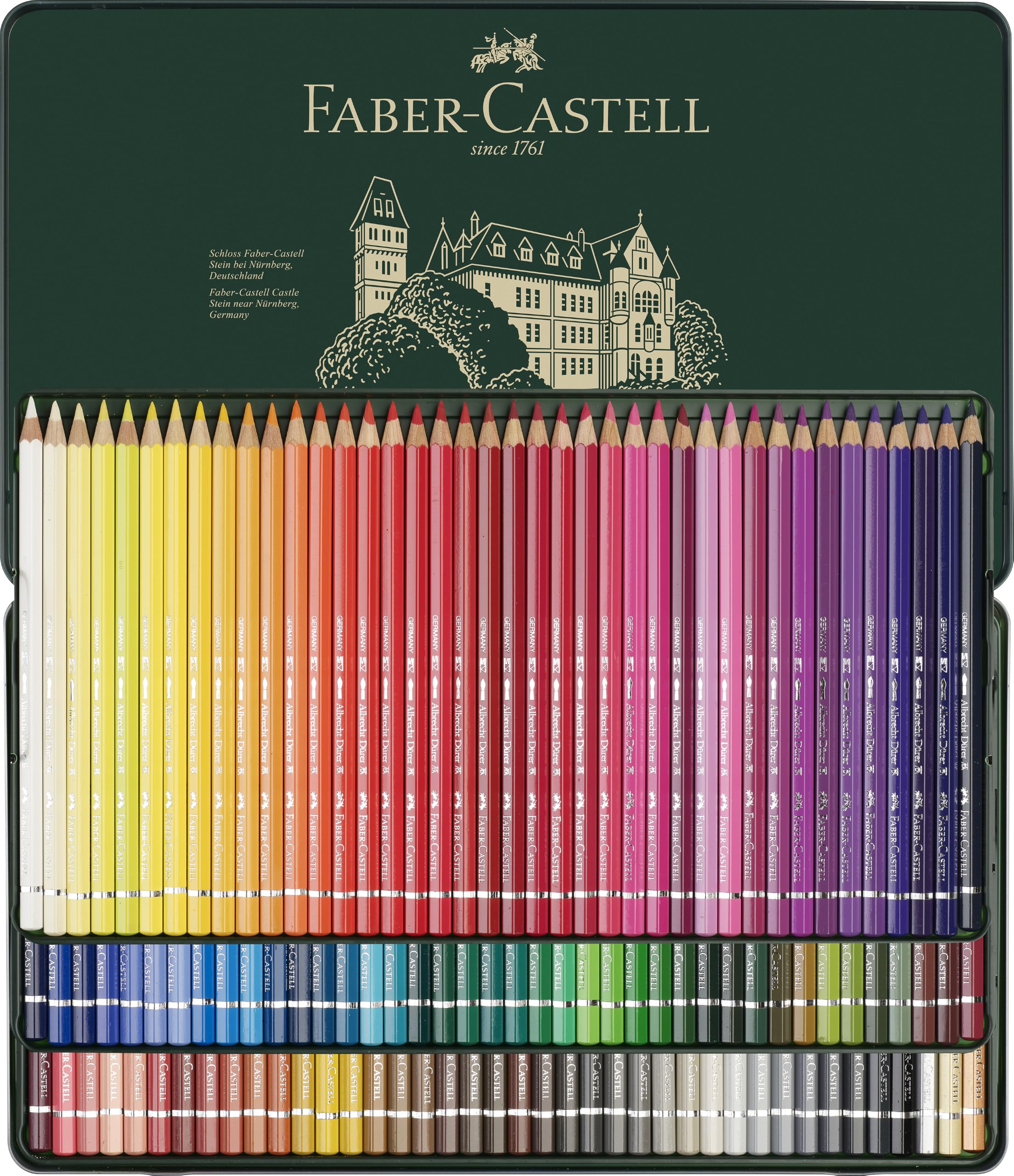 Amazon.com: Faber-Castell Albrecht Dürer® 藝術家水彩鉛筆- 120 支錫