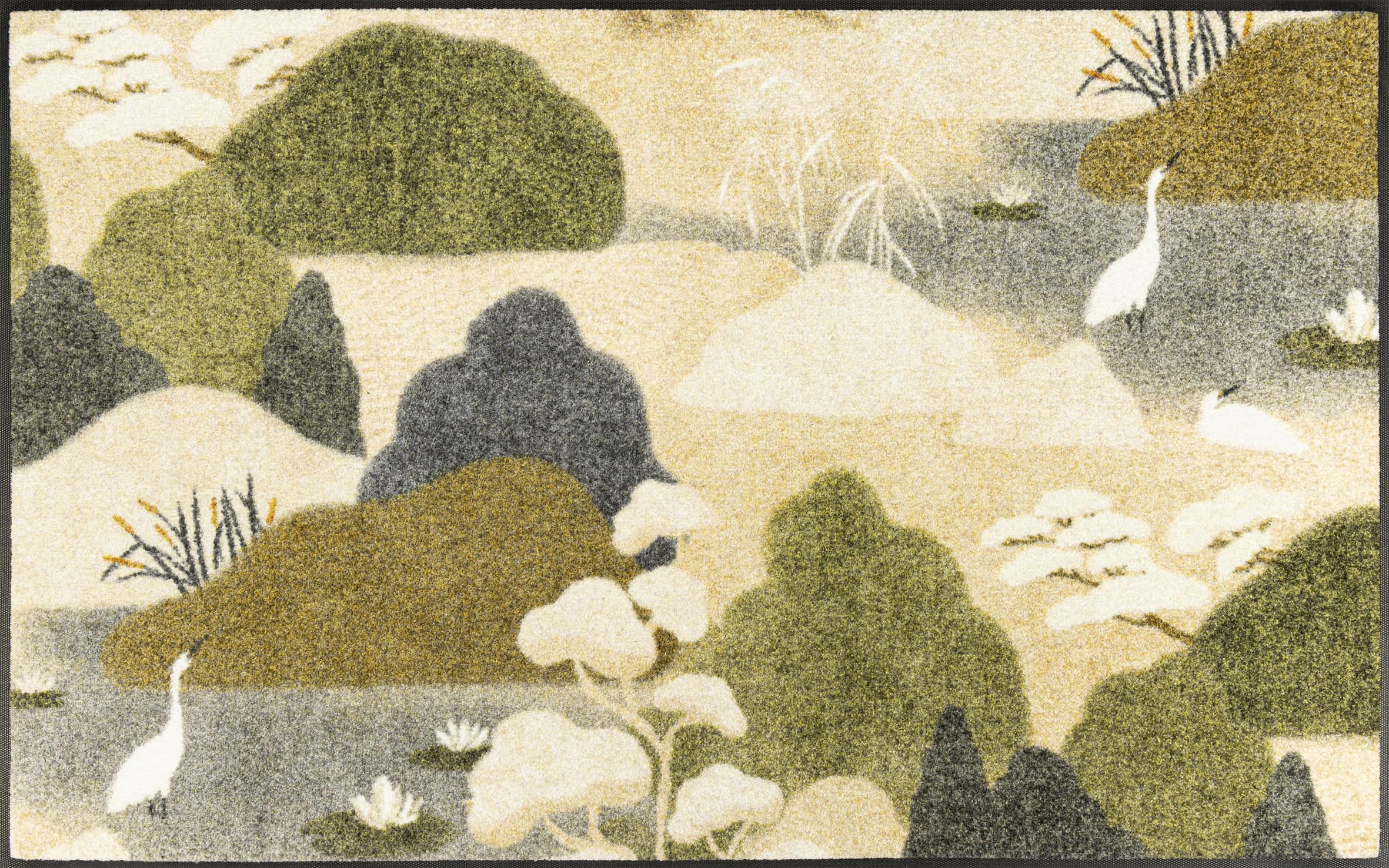 Tapis de porte Wash+Dry Zen Flow 75 x 120 cm paillasson extérieur lavable