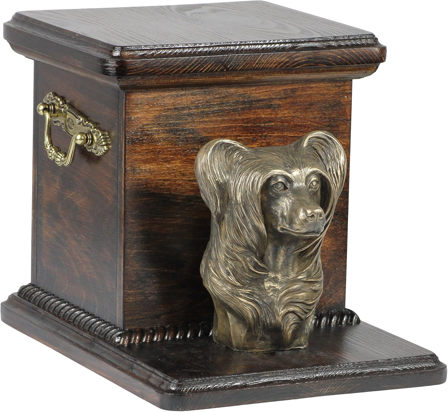 Chinese Crested Dog, memorial, urn for dog's ashes, with