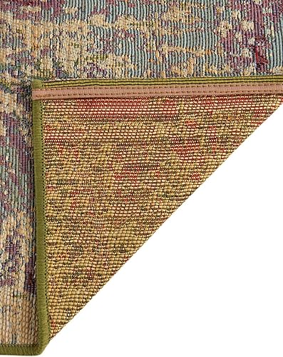 Miniatura 7 de Unique Loom Outdoor Modern Collection - Alfombra de área arrugada (2 pies 7 pulgadas x 12 pies 2 pulgadas, multicolor, dorado)