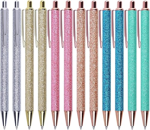 12 bolígrafos con purpurina