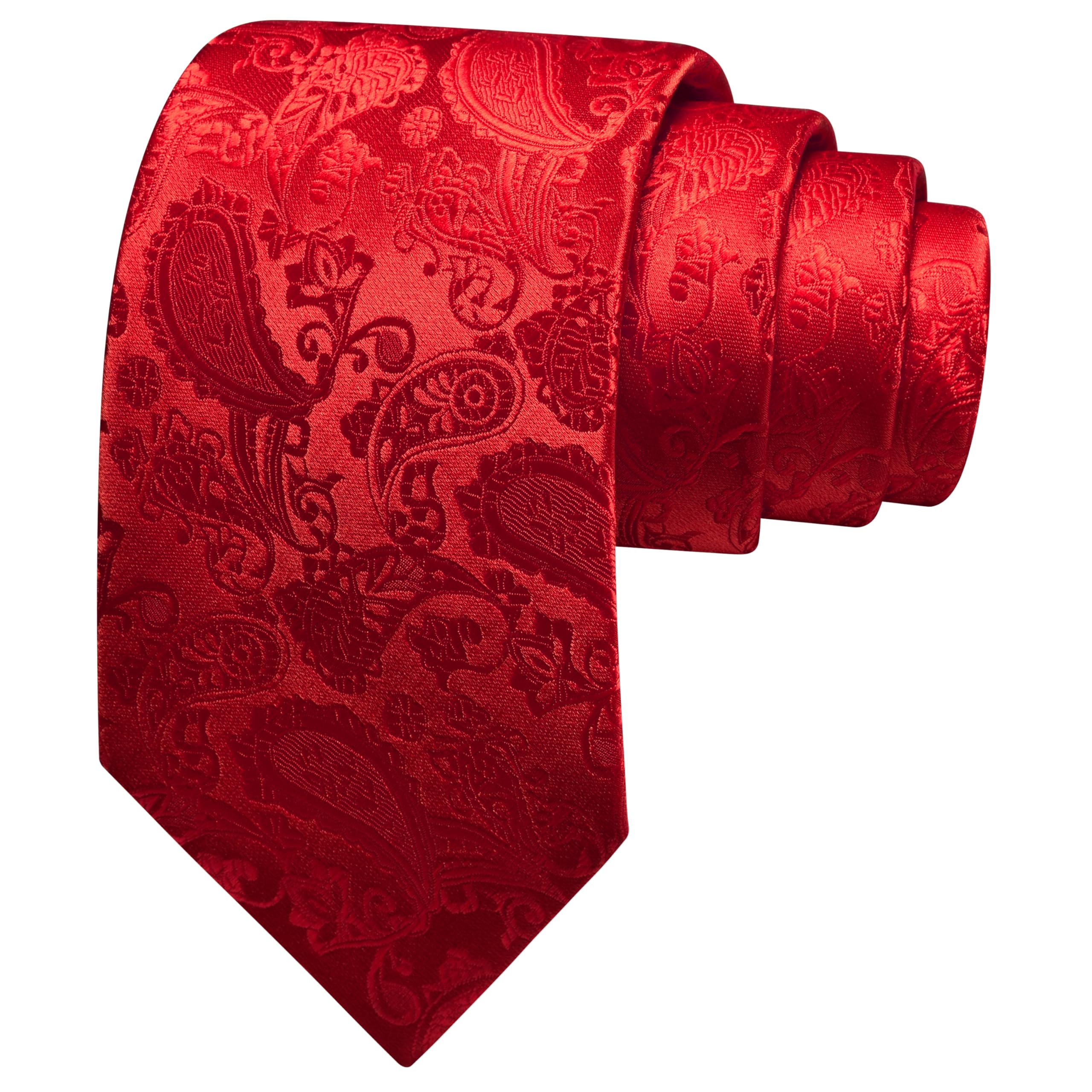GUSLESON 3.15"(8cm) Fashion Paisley Ties Mens Woven Jacquard Necktie for Wedding