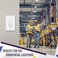 Vista 7 de ENERLITES Interruptor de luz decorativo o placa de pared para toma de receptáculo, sobre-tamaño de 1 banda 5.5" x 3.5", policarbonato termoplástico