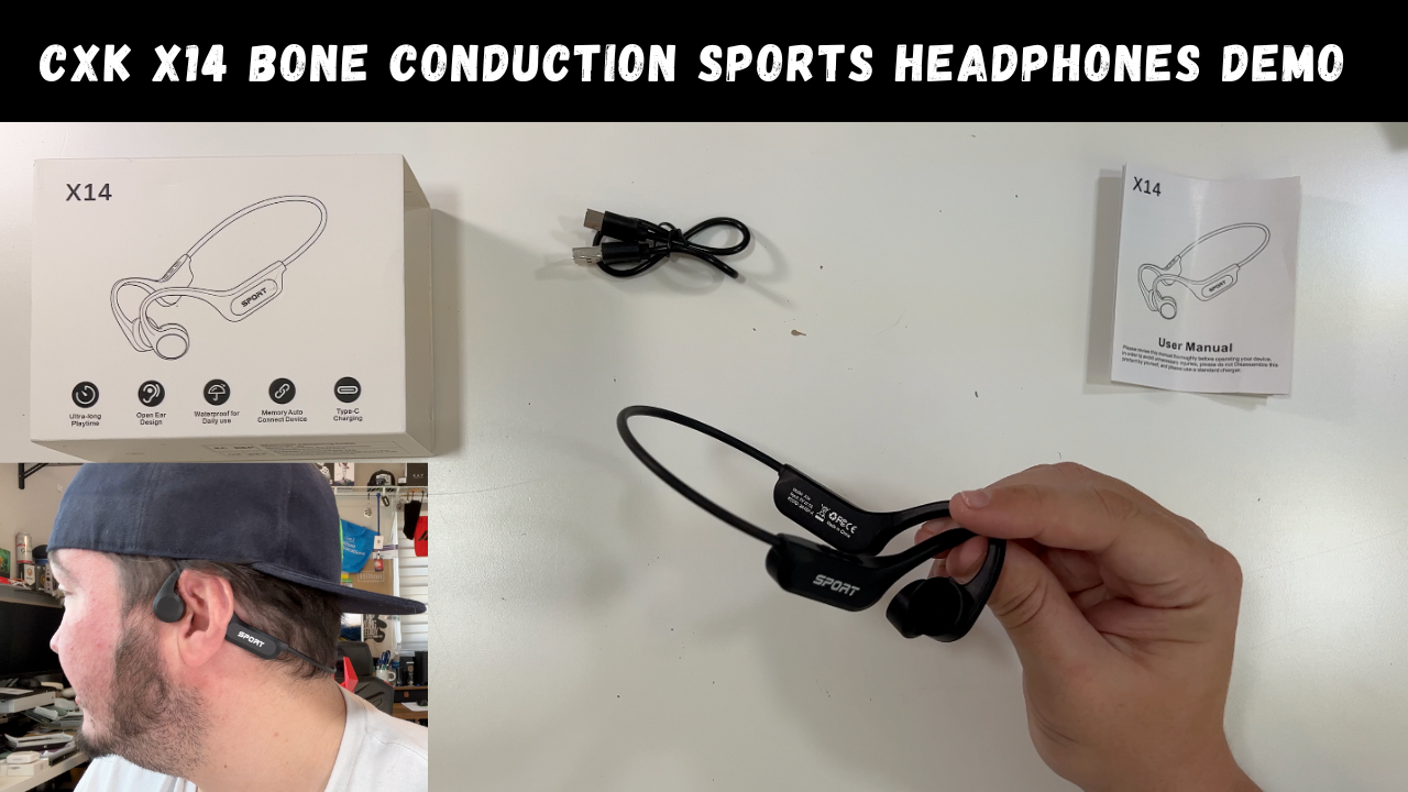 Watch CXK X14 Bone Conduction Headphones Unboxing and Demo on