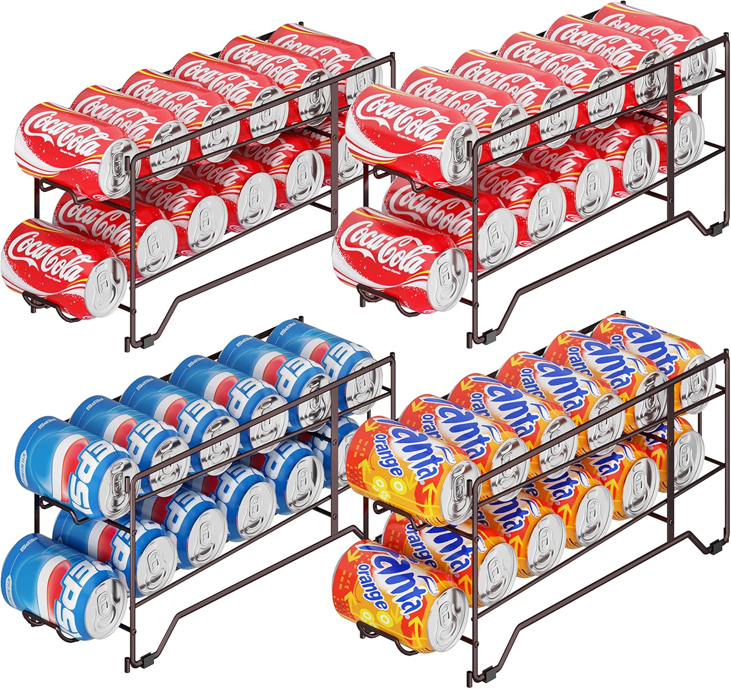 Simple Trending 4Pack Soda Can Beverage Dispenser Rack