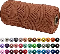 Vista 84 de JeogYong Cordón de macramé de un solo hilo 1mm x 426 yardas (1279 pies) Cuerda de algodón suave Hilo de macramé de 1 mm, suministros de macramé