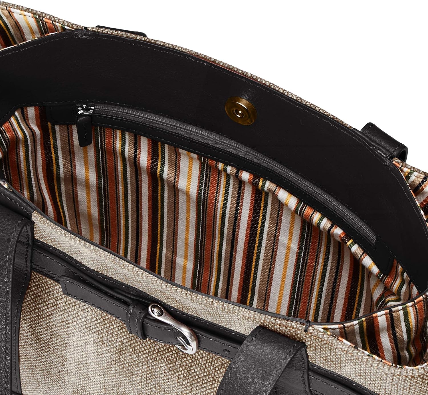 Vessetta Leather & Canvas Shoulder Bag