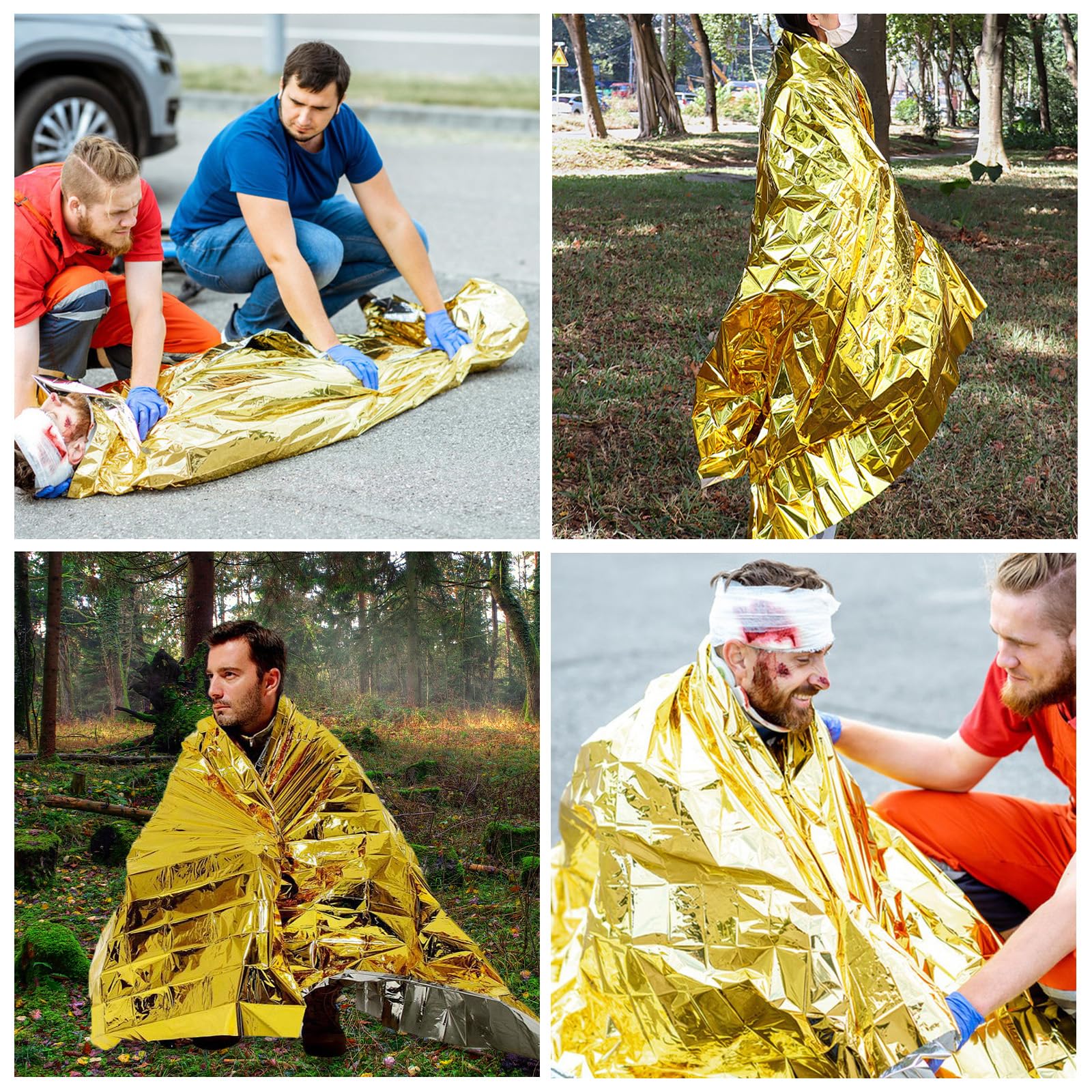 Saco de dormir de emergencia ultraligero impermeable con manta salvavidas y silbato de señal