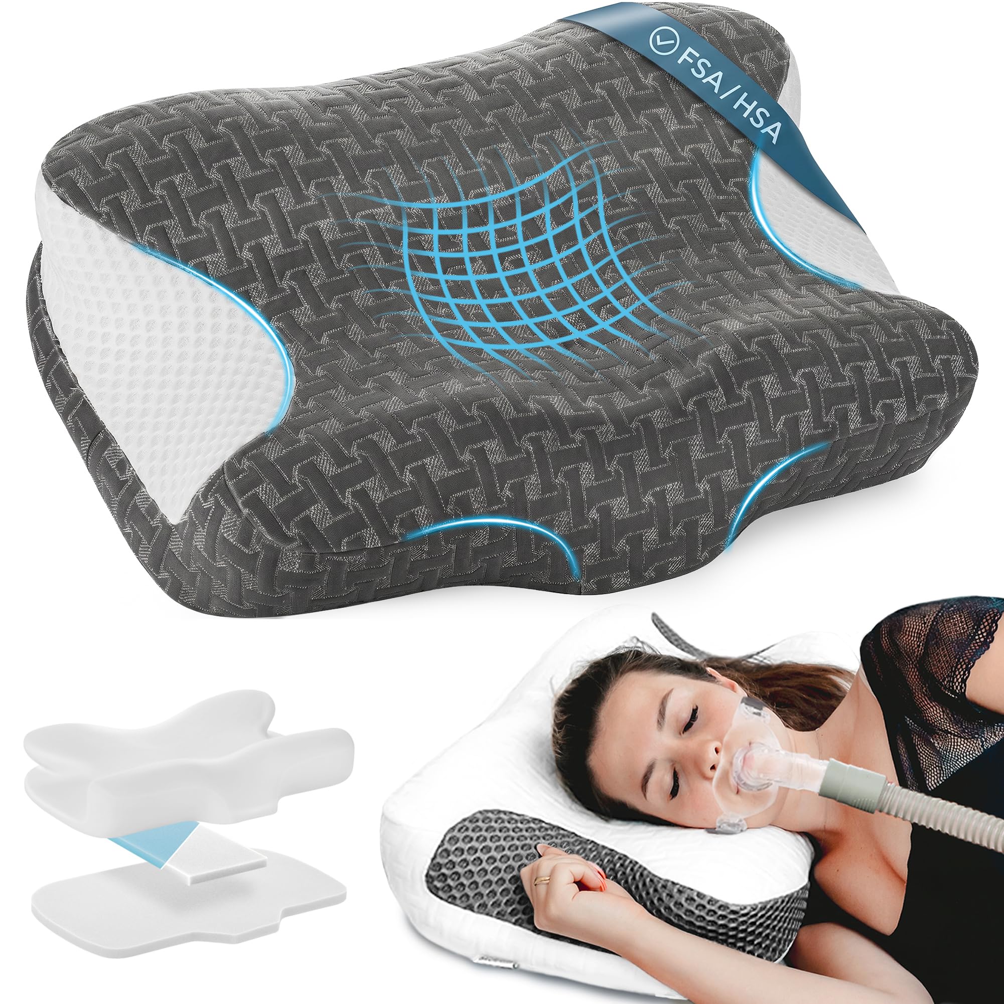 Photo 1 of Elviros CPAP Pillow for Side, Back, and Stomach Sleepers