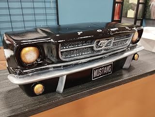 18 inches 48 cm Large Black Ford Mustang Wall Decor Statue Sculpture, 3d Wall Decor Resin Art Office, Home Decor, Art Objects