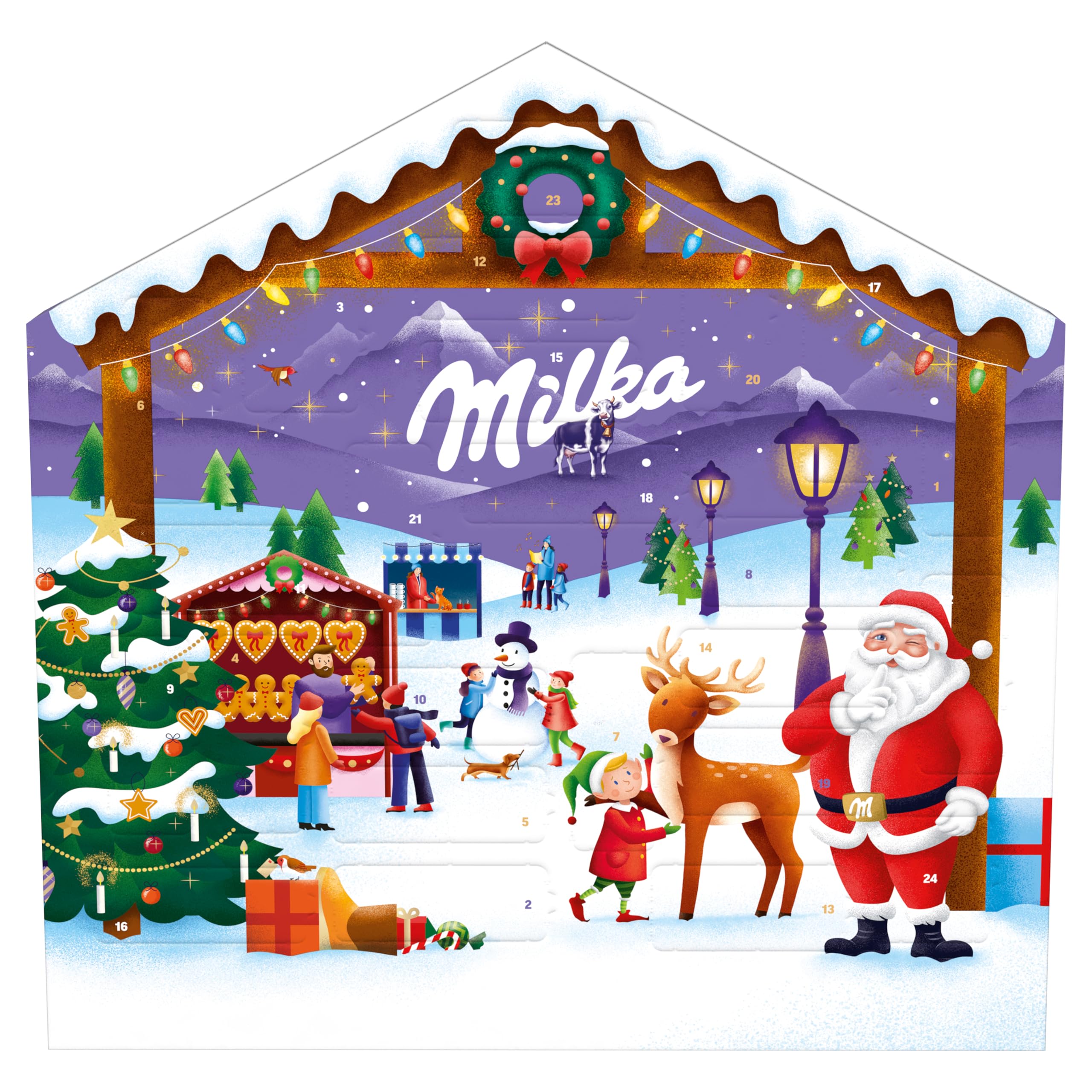 Calendario Adviento Casa Navideña Milka 147g 6 Chocolatinas