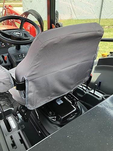 Miniatura 2 de Durafit cubre asientos, compatible con tractores KIOTI serie CK, DK y NS CAB SÓLO, asiento de suspensión de gramática. Asiento de vinilo de dos