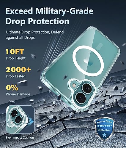 Miniatura 1101 de Fntcase Funda para iPhone 15 Plus y 14 Plus de 6.7 pulgadas, magnética, a prueba de golpes de grado militar, antiamarilleo, delgada, protectora