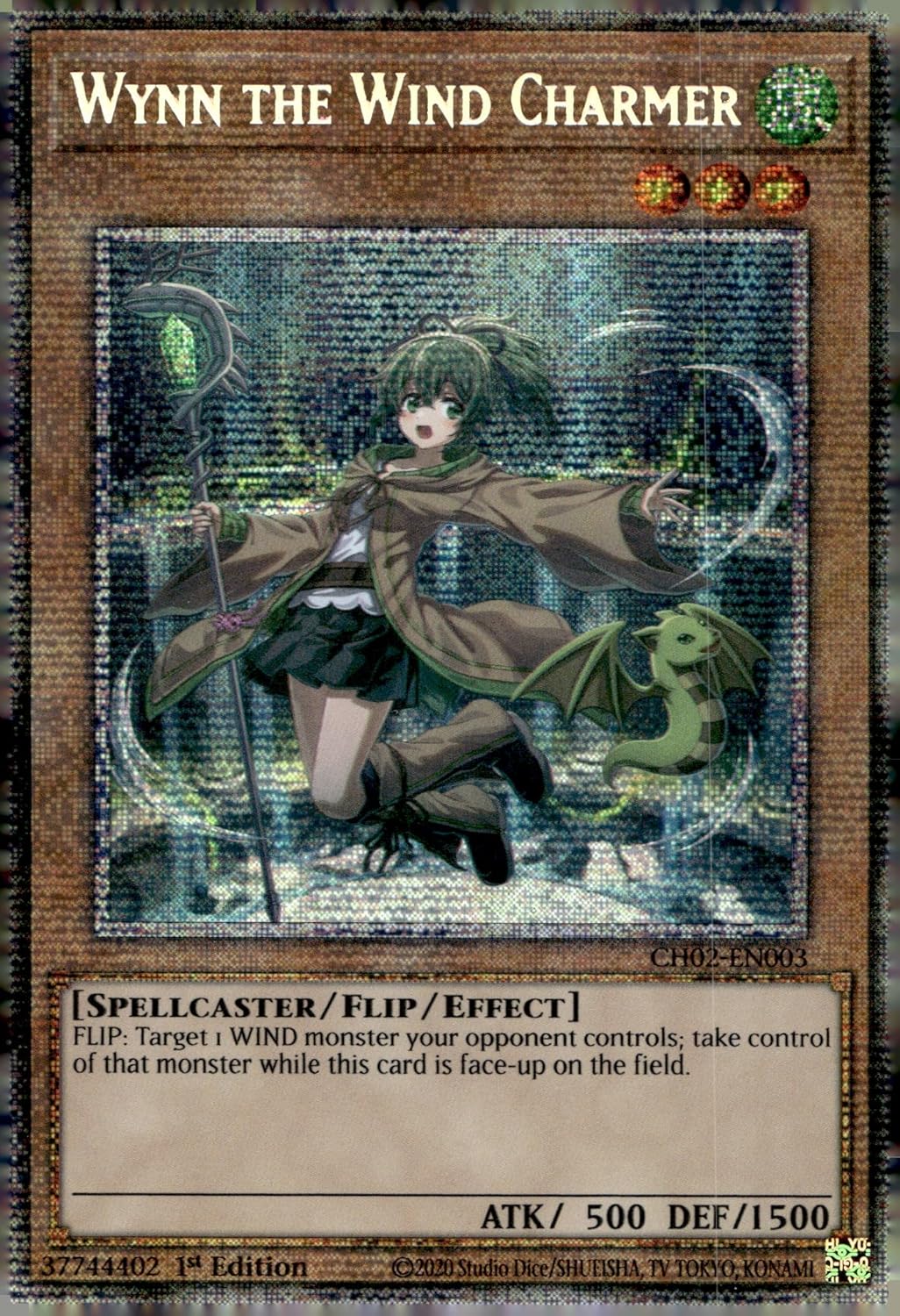 Wynn The Wind Charmer (Starlight Rare) - CH02-EN003 - Starlight Rare - 1st Edition