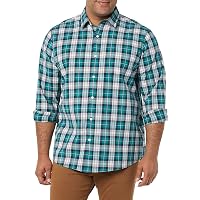 Amazon Essentials Camicia in Popeline Elasticizzato A Manica Lunga dalla vestibilità Regolare Uomo