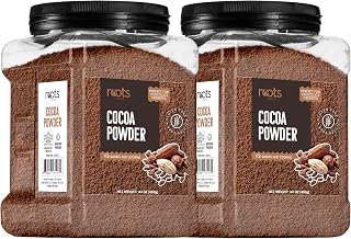 Roots Circle Unsweetened Cocoa Powder Bulk 2-Pack 14oz | Gluten-Free Kosher Rich Dark Chocolate for Baking Smoothies Hot Cocoa