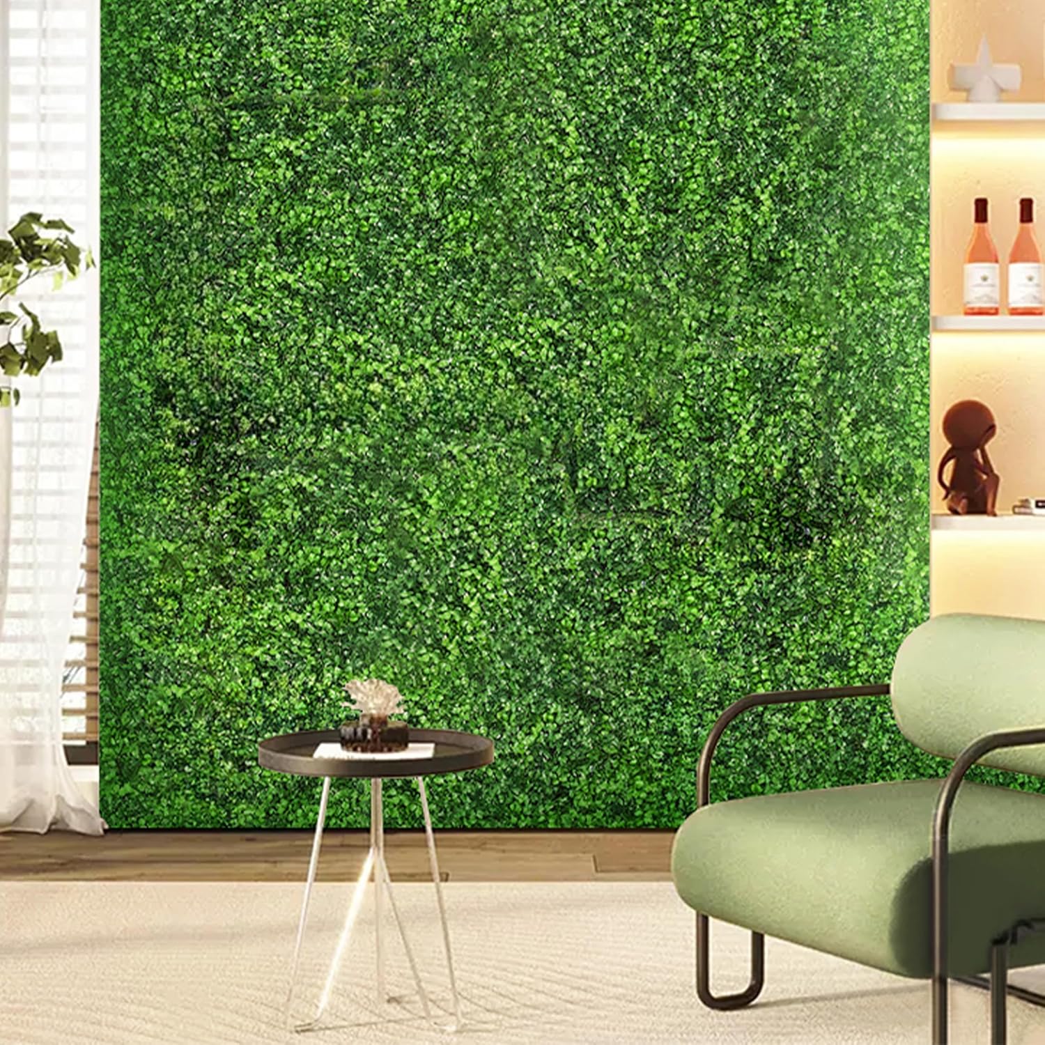 12PCS Artificial Grass Wall Panels 24x16 Inch, 32 Sq Ft Boxwood Hedge Wall Panels, 1.6in Thick Polyethylene Privacy Hedge Screen for Indoor Outdoor Garden Fence Backyard Decor