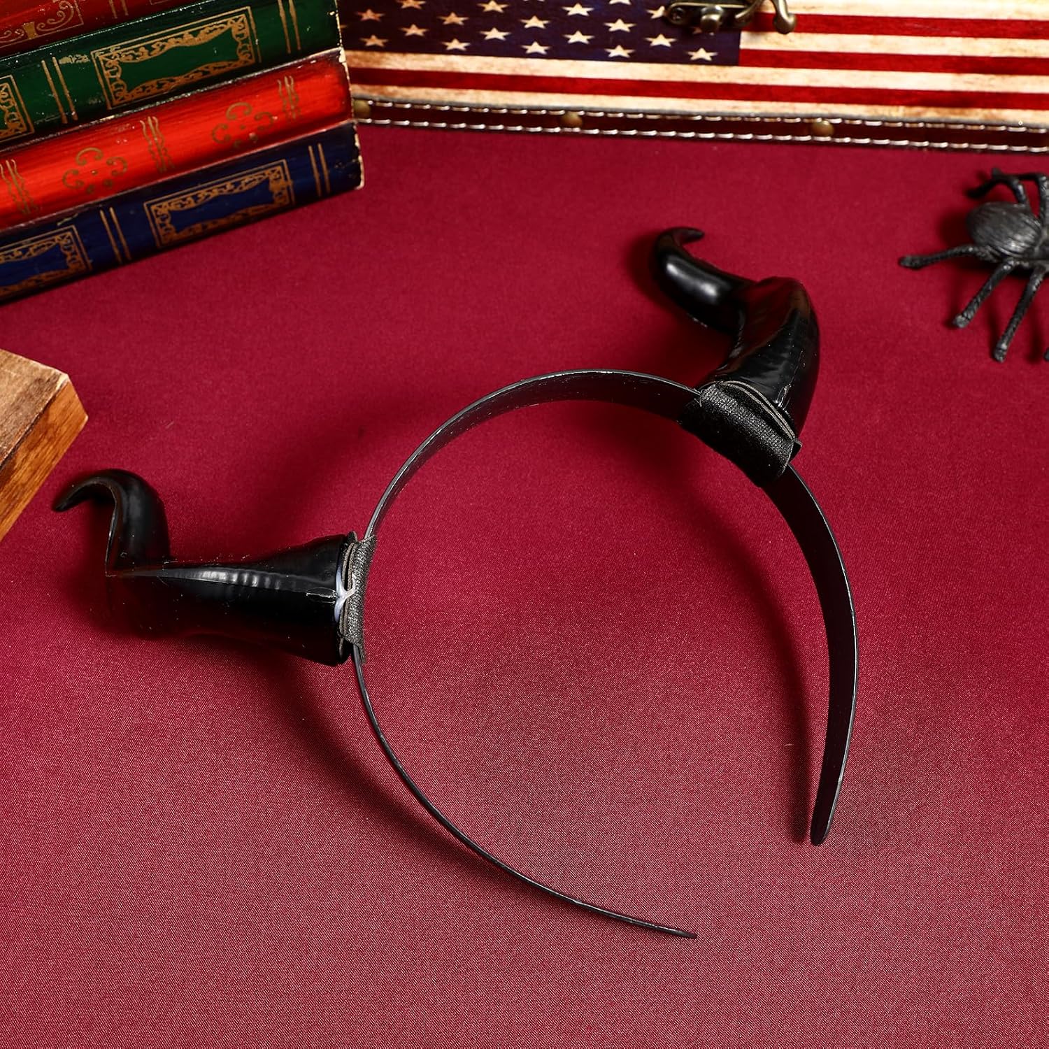 FRCOLOR Devil Horn Headband, Halloween Cosplay Horn Hair Hoop Gothic Demon Horns Headband for Halloween Costume Props - Image 5