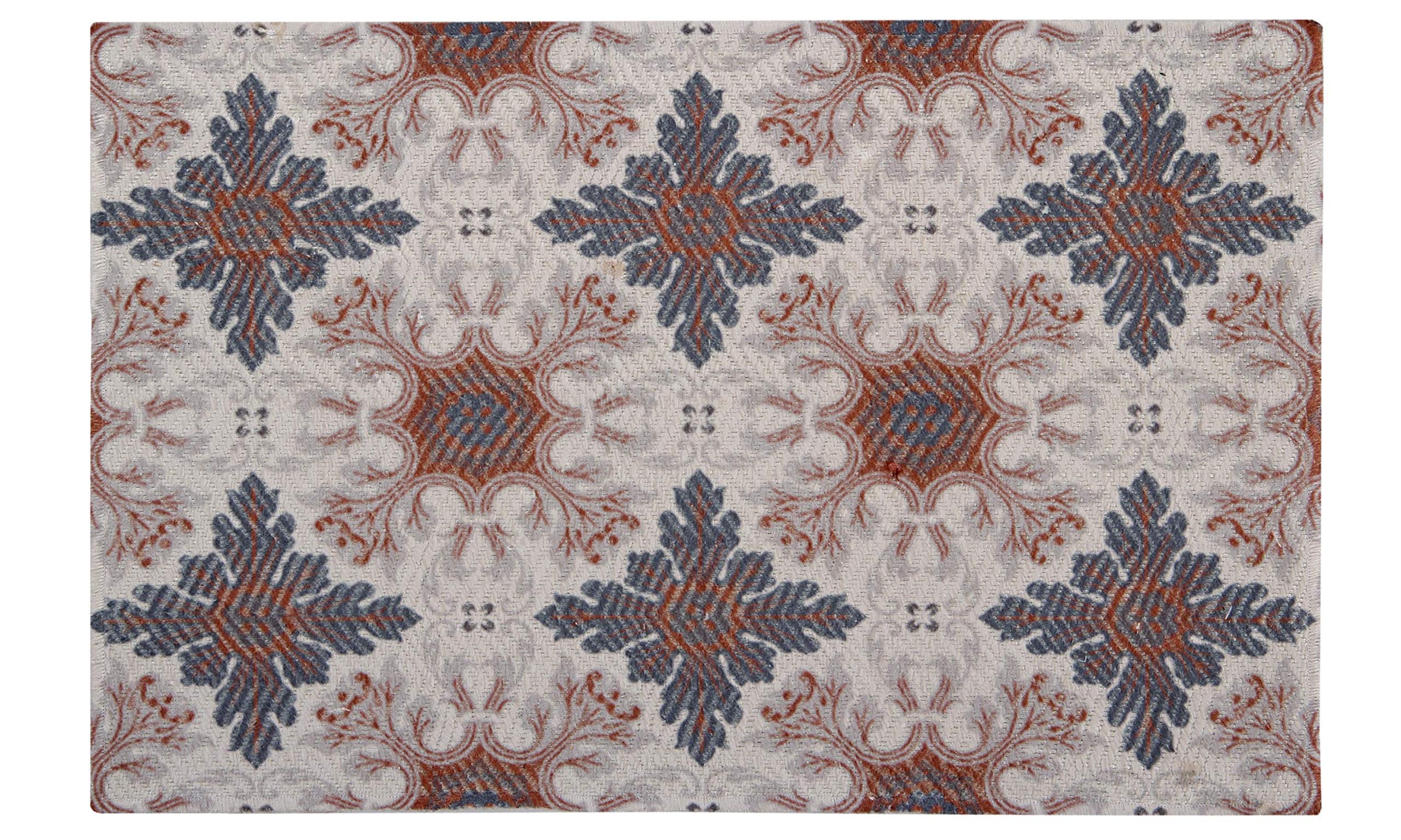 Handwoven Printed PET Kitchen Rug with Rubber Backing 2' X 3'-Luxe Collection