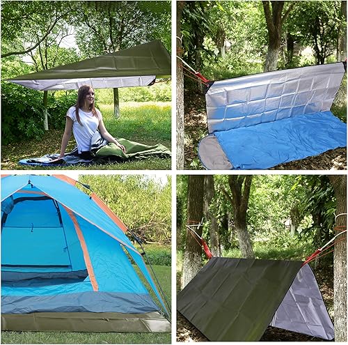 Miniatura 6 de RedSwing Manta de supervivencia resistente, lona térmica de emergencia impermeable, manta reflectante multiusos aislada para todo tipo de clima,