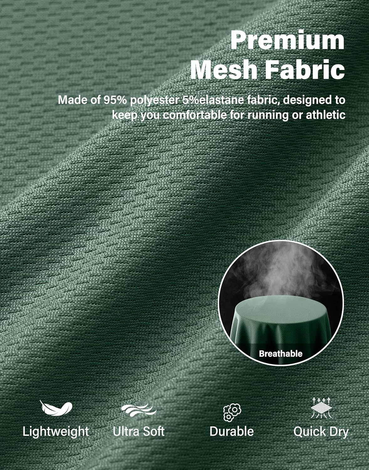 G Gradual Men's 5"/ 7"/ 9" Workout Running Shorts Quick Dry Lightweight Gym Shorts with Zip Pockets - Image 7