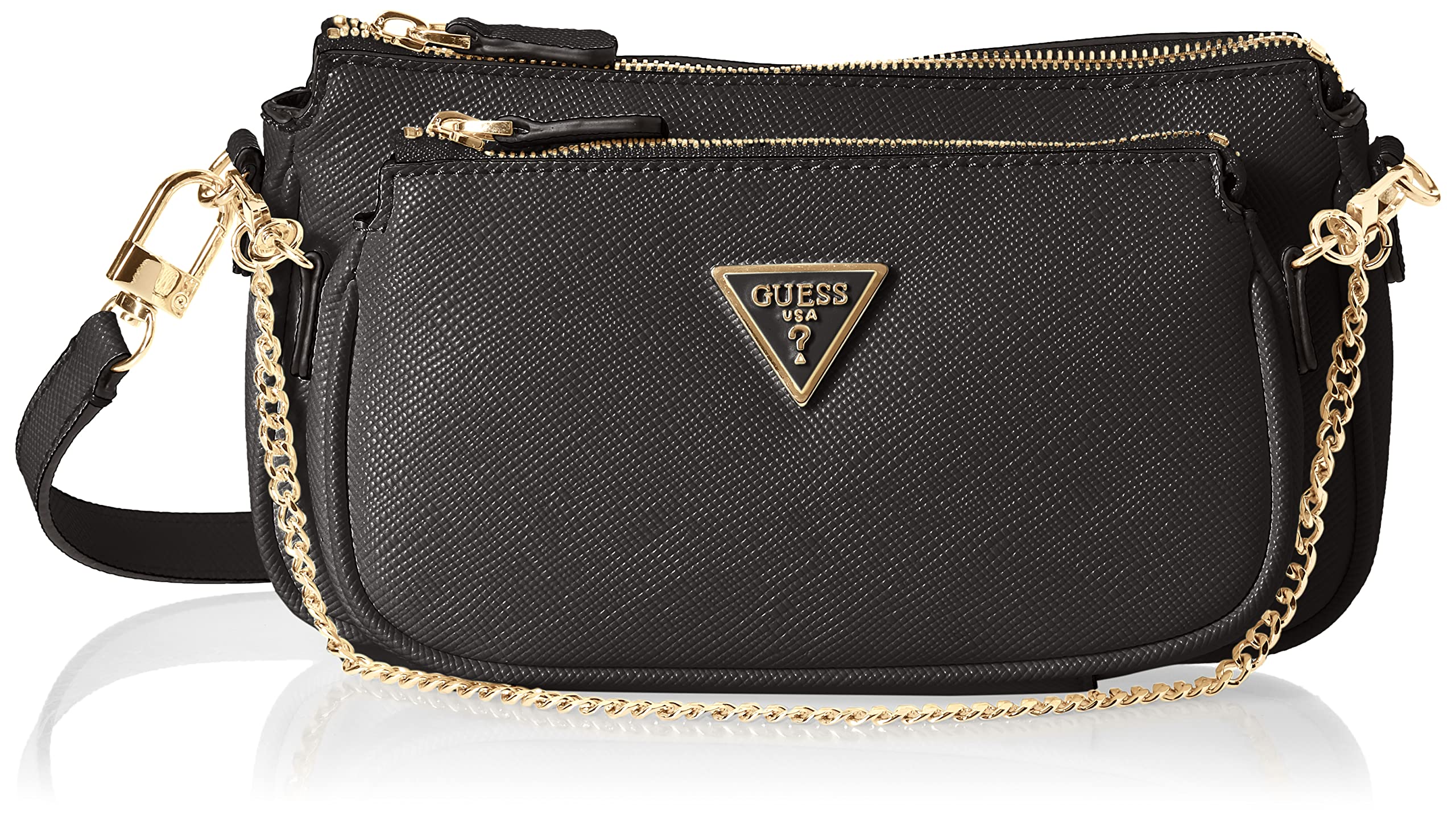 Borsa a spalla/tracolla Noelle double mini pouch crossbody black B25GU48 ZG787971