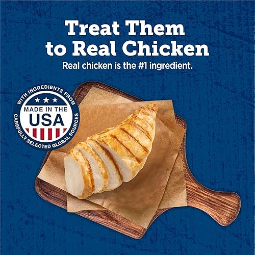 Miniatura 3 de Blue Buffalo True Chews Premium Jerky Cuts - Golosinas para perros, fabricadas en los Estados Unidos con ingredientes naturales, pollo, bolsa de 12