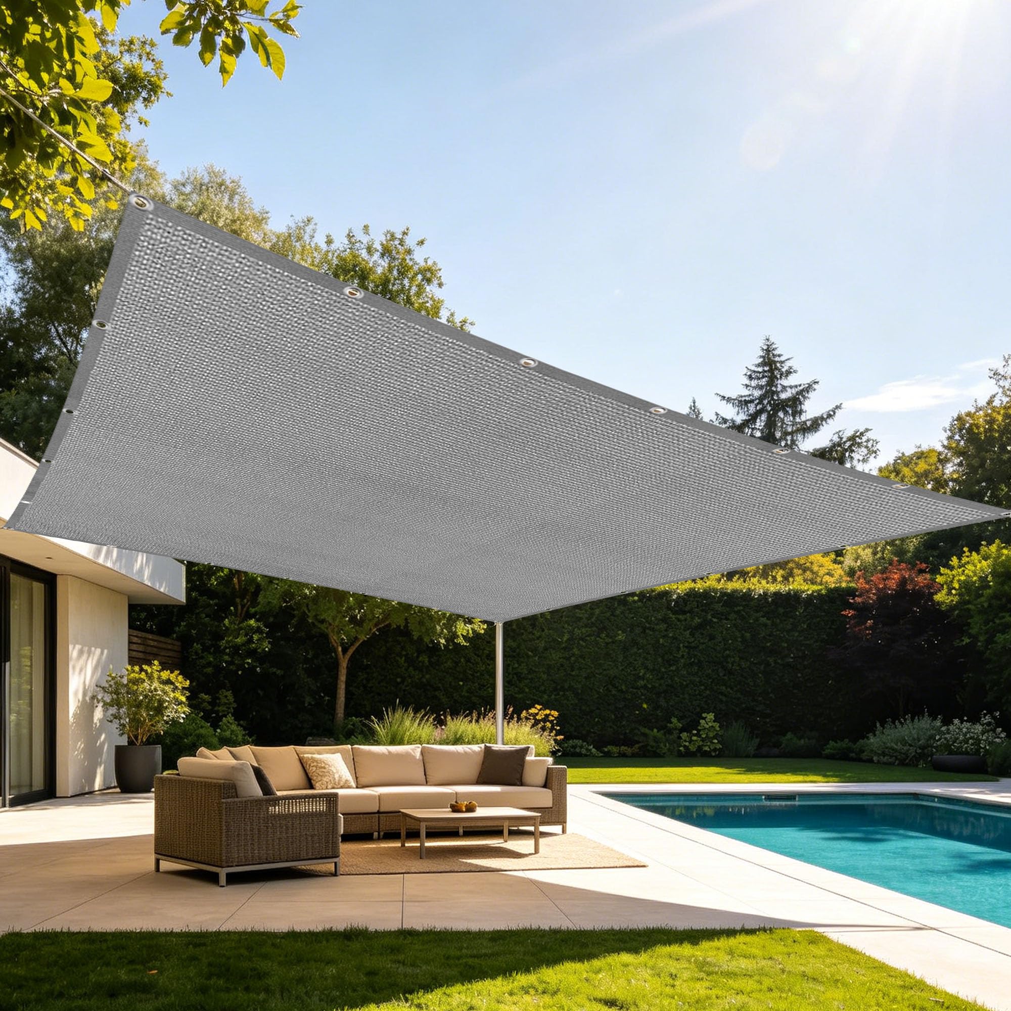 Filet de protection solaire contre la chaleur sous serre et terrasse