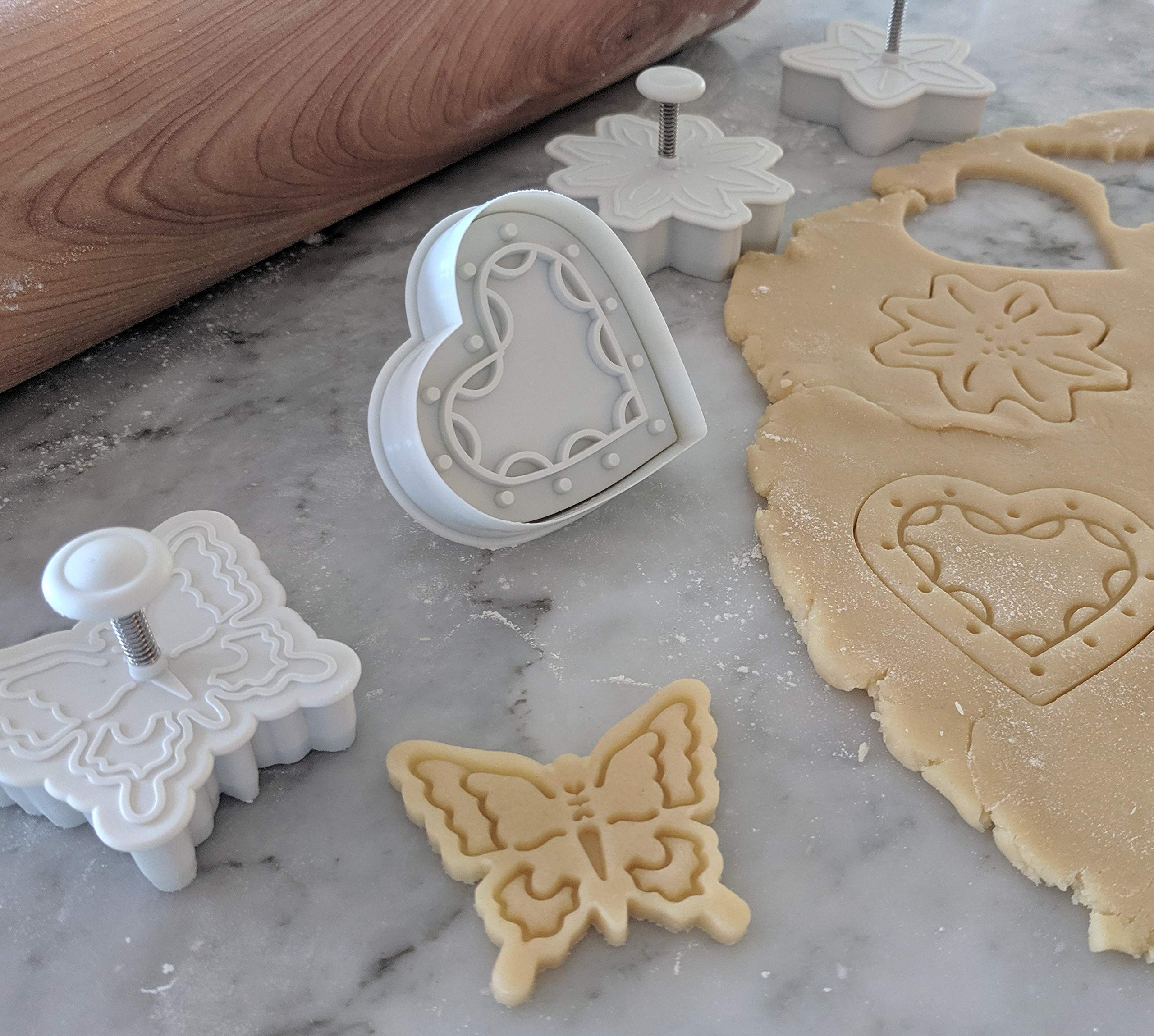 Ateco Fondant- und Teig-Prägevorrichtung, 5,1 cm, Blumen-Ausstecher, weiß