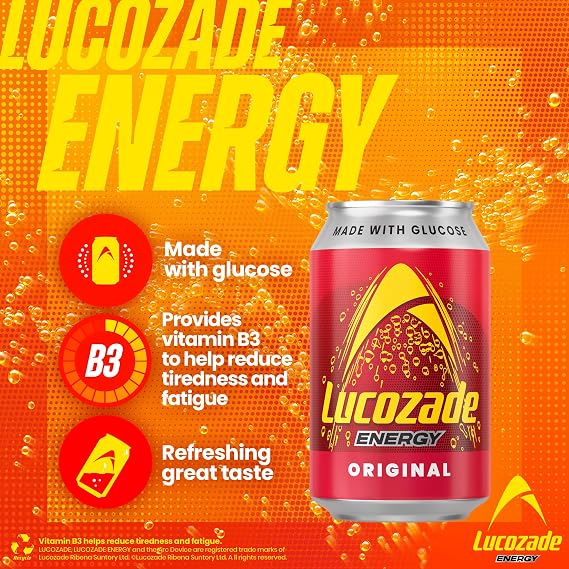 Lucozade Energy Original 330ml (Pack of 12)