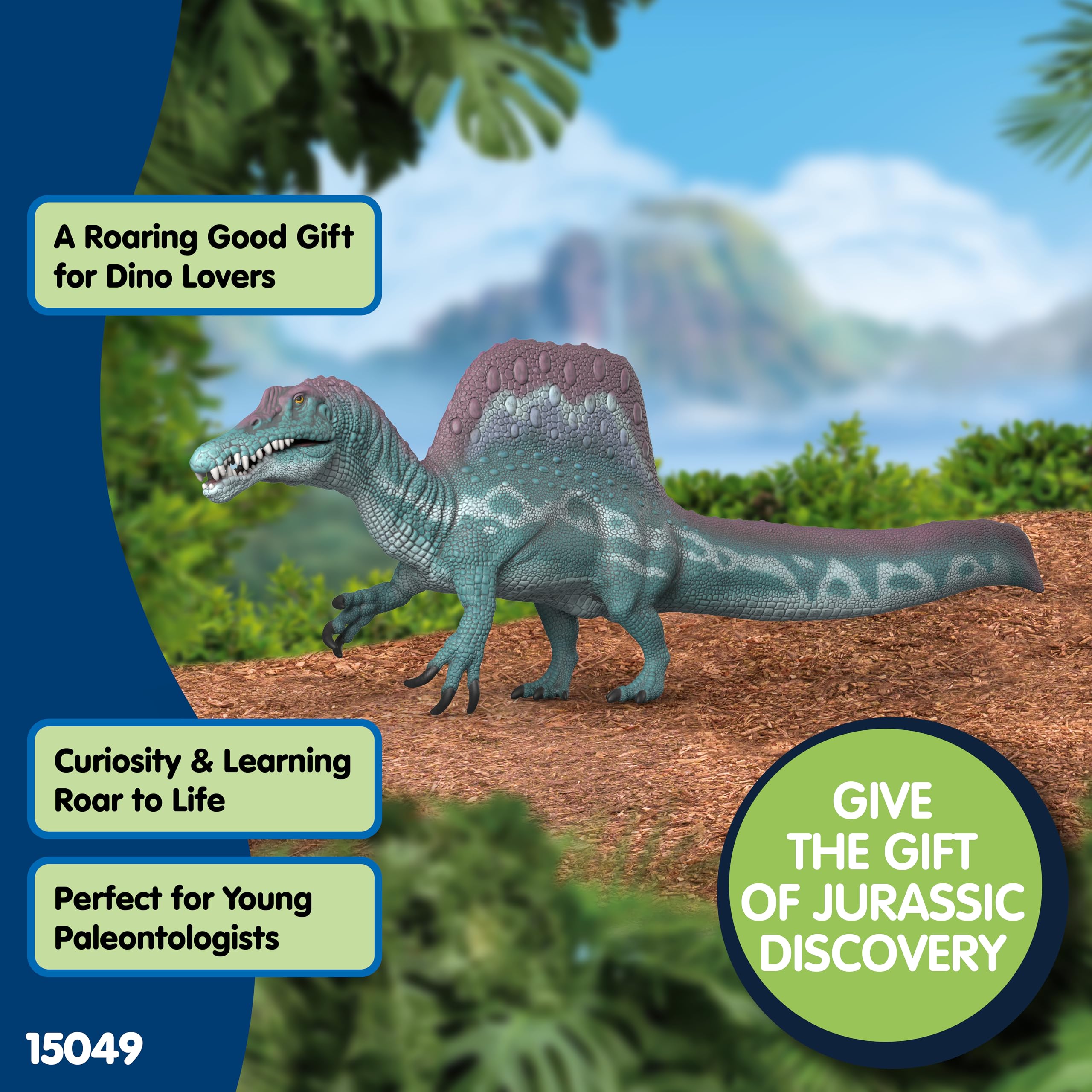schleich Dinosaurs | Spinosaurus 15049 | Dinosaurio detallado con mandíbula móvil | Juguetes de Dinosaurio coleccionables | Regalo para niños | Juguetes Dino de 3 años | 33 x 12 x 6 cm