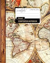Travel Composition Notebook: Large College Ruled Writer’s Notebook [ Perfect Bound * 8 x 10 inch ] (Composition Books - Travel & World Cultures)