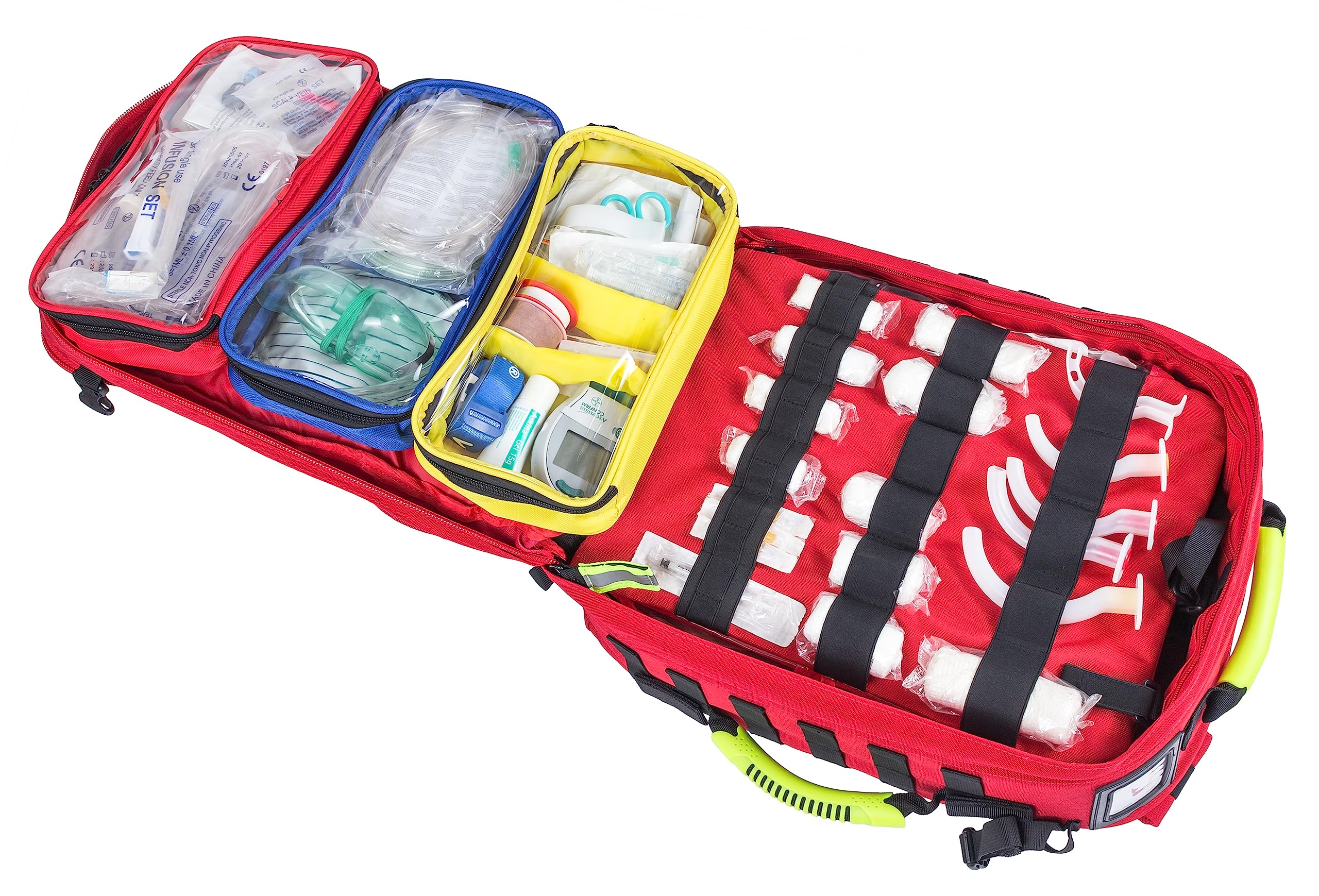 EB PARAMED'S Notfallrucksack | Erste Hilfe | professionelle Notfallversorgung | individuell erweiterbar | Modultaschen | Ampullarium | atmungsaktive Rückenpolsterung…