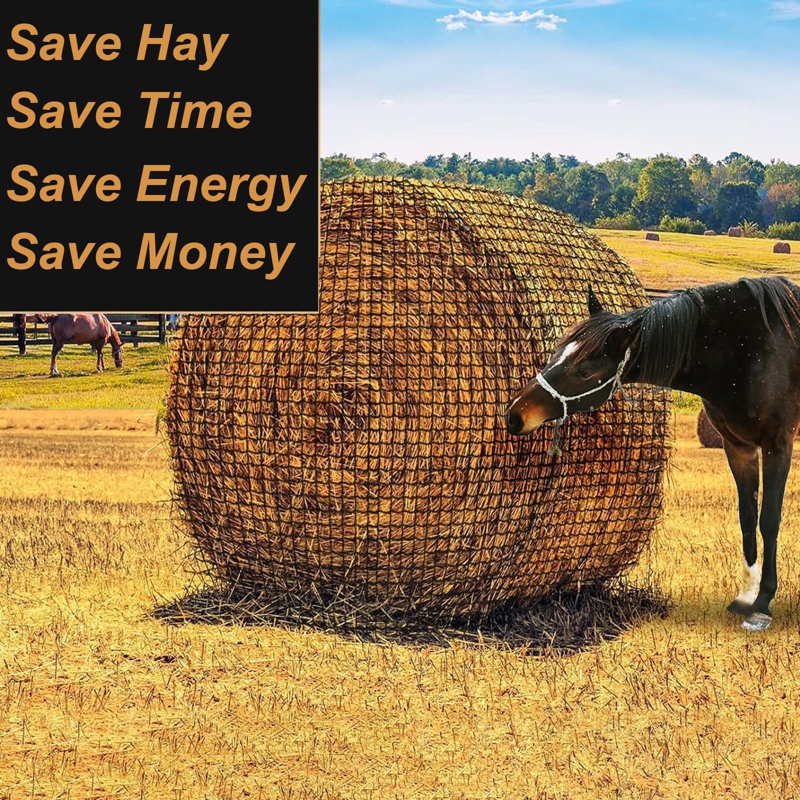 Rete Porta Fieno "easy Fill" - Apertura Con Anello Per Un Rapido Riempimento Larghezza Maglie 5 Cm - Foto 2