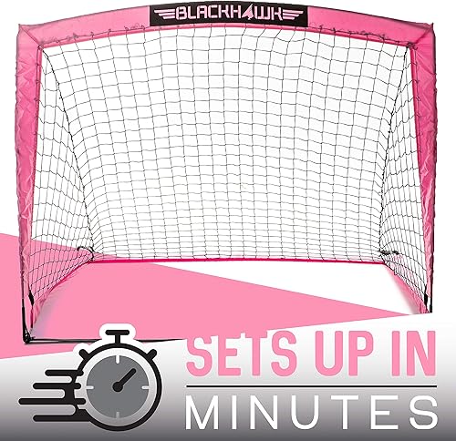 Miniatura 3 de Franklin Sports Blackhawk Portería de fútbol portátil - Pop-Up portería de fútbol y red - portería de fútbol interior o exterior - 4 pies x 3 pies -