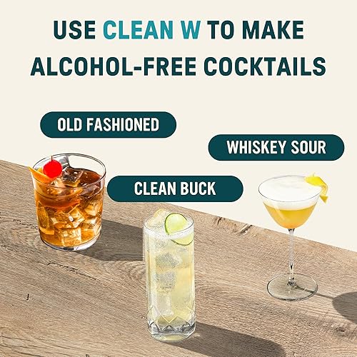 Miniatura 8 de CleanCo Clean W - Alternativa de whisky sin alcohol  Licores galardonados sin prueba cero  Sin azúcar bajo en calorías sin edulcorantes  Vegano y