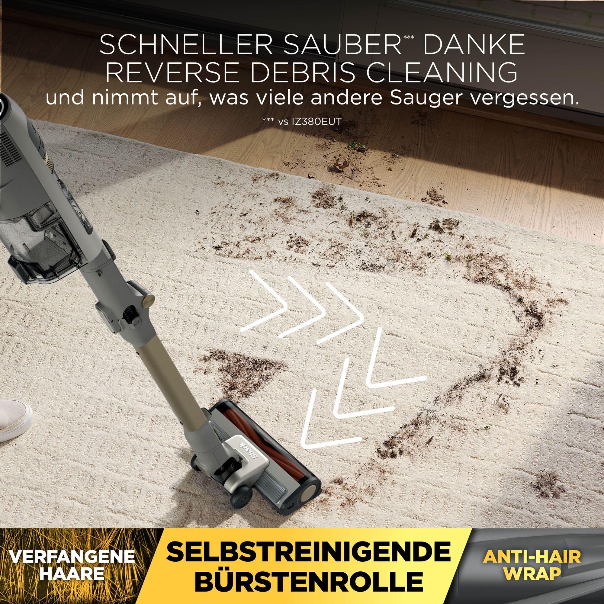 Shark Phoenix AED Luxe Akku-Staubsauger mit selbstentleerender Ladestation, HEPA-Filtration, Flexology-Wand, bis zu 60 Minuten Laufzeit, Reveal-Licht, Abnehmbarer Lithium-Ionen-Akku,IA3246EUTIV