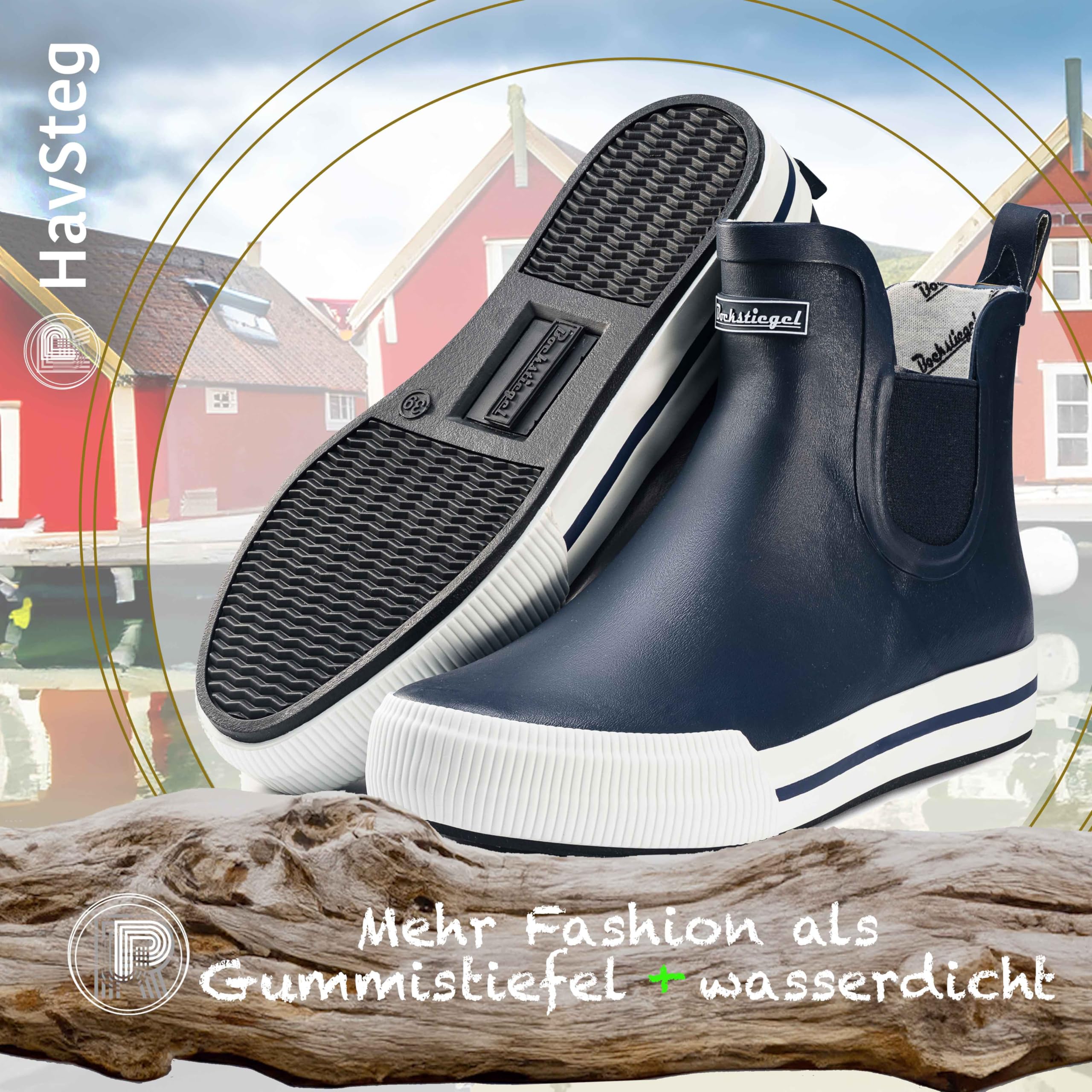 Ultrapower Unisex Gummistiefel | Regenstiefel aus dem Material Gummi l | Gummihalbstiefel | Matschstiefel Halbhoch | Brushed Design | Größen 36-47