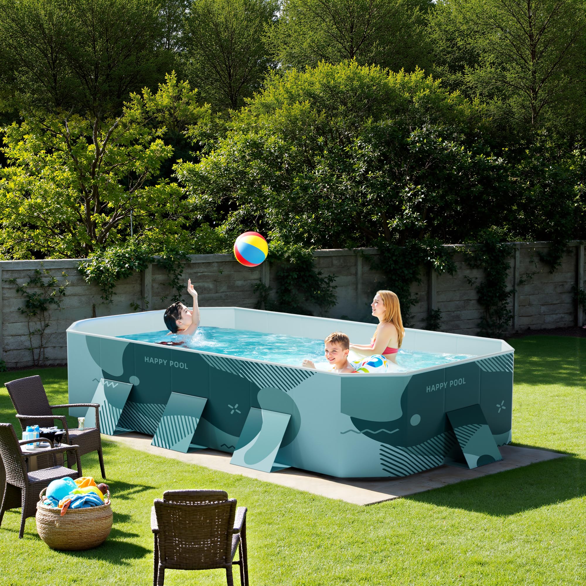 None Inflatable Pool Portable Above Ground Swimming Pools Bestway (56377) Above Ground