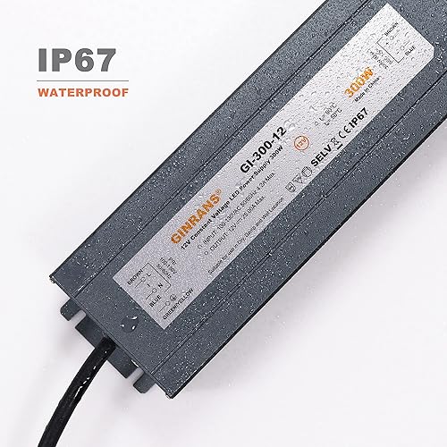 Miniatura 2 de Fuente de alimentación LED impermeable IP67 de 300 W, entrada universal AC100-130VAC con enchufe, 12 V CC 25.0 A máx. salida de voltaje constante
