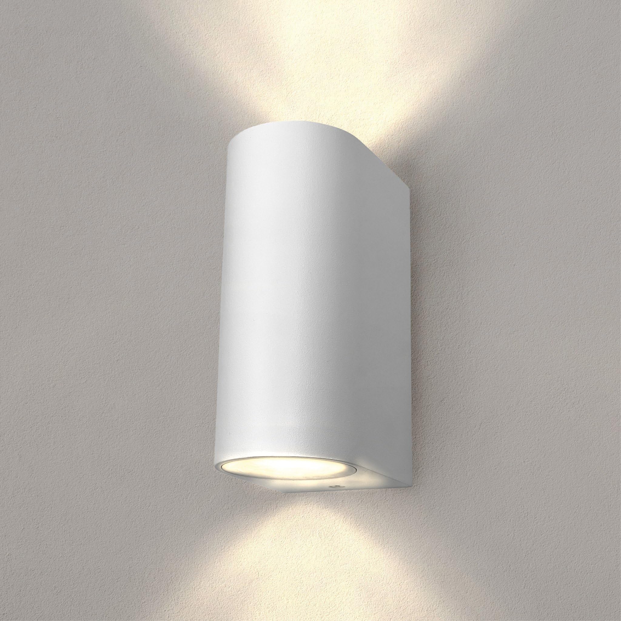 Ledvion White - Wall Lamp Santa Barbara, Led Wall Lamp Outdoor Round, For Two Gu10 Up&Down, Outdoor Wall Lamp, Wall Lamp, Outdoor Lamp, Ip54