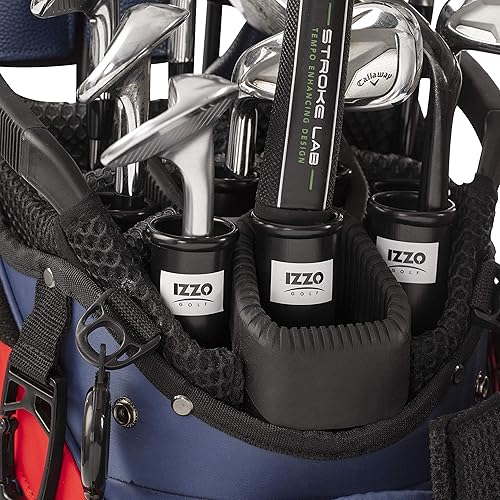 Miniatura 3 de IZZO Tubo de golf de plástico negro para palos de golf