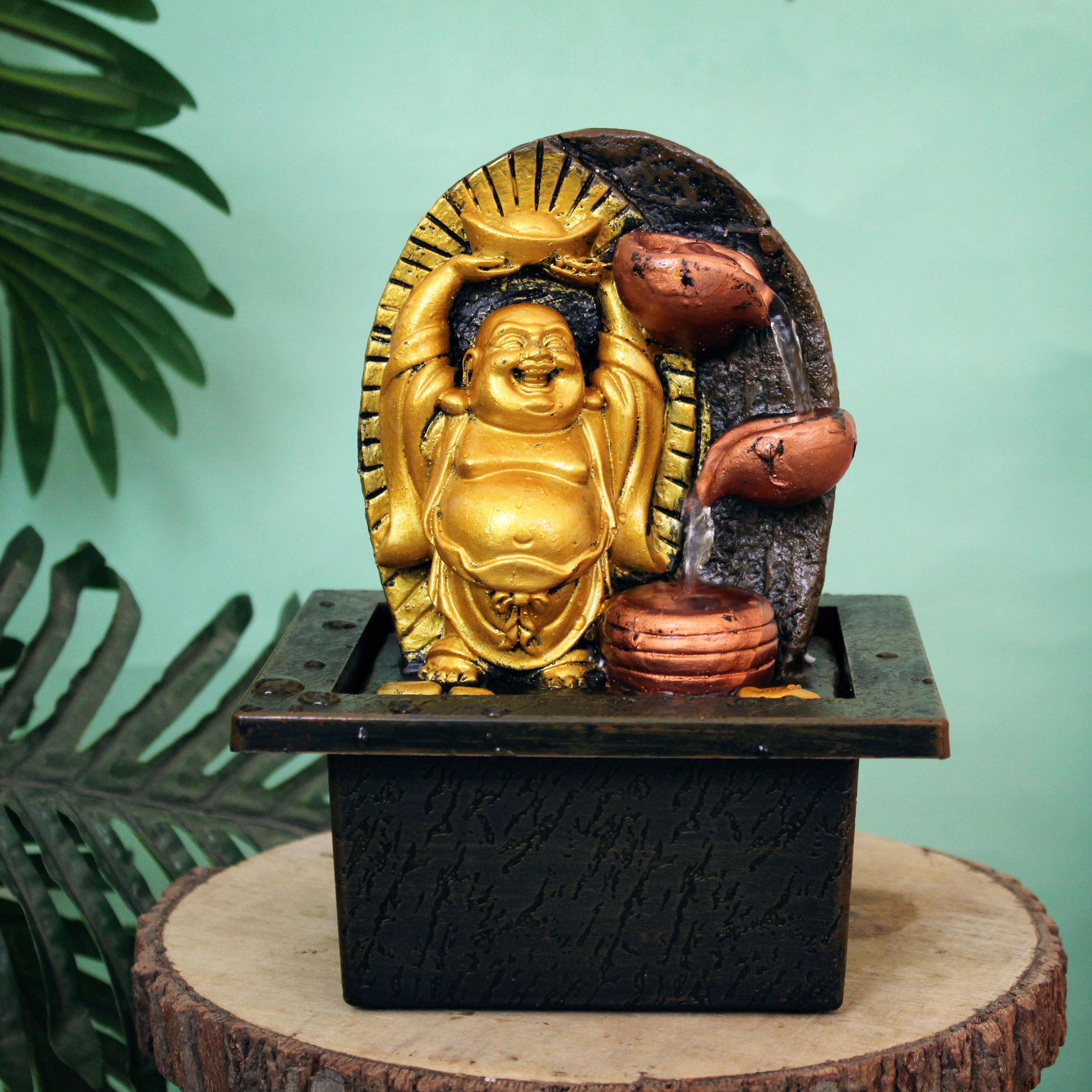 TIED RIBBONS Decorative Water Fountain for Home Décor Living Room Office Indoor Outdoor Garden Bedroom Hall Tabletop Showpiece Decoration Gift Items (20.3 cm x 15.2 cm), Resin