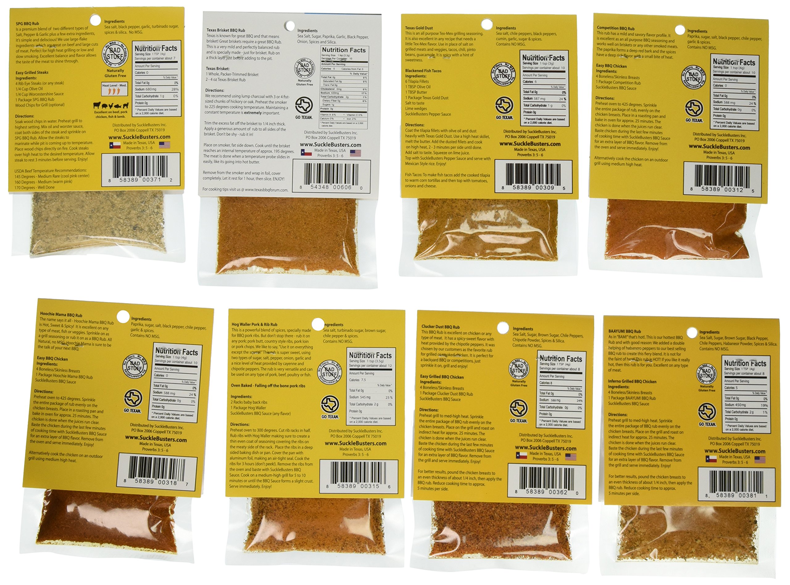 SuckleBusters Alamo BBQ Rub Sampler Gift Box