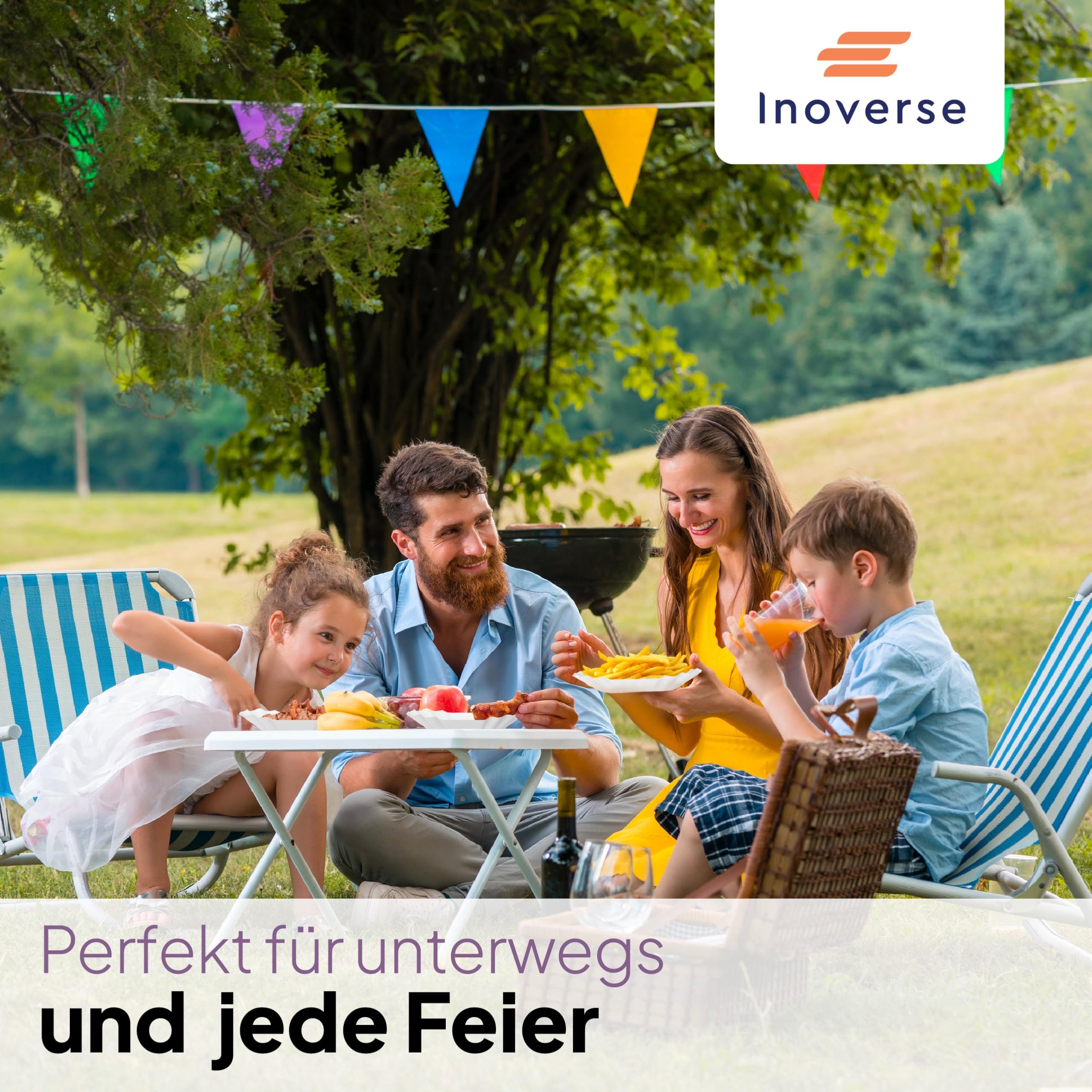 Inoverse Miseczki na frytki, papierowe talerze, białe, jednorazowe, przyjazne dla środowiska, papierowe talerze currywust frytki, jednorazowe talerze z tektury, naczynia jednorazowe, talerze
