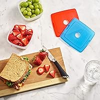 Vista 7 de Cool Coolers de Fit & Fresh Paquete de 4 paquetes de hielo delgados, paquetes de hielo reutilizables de congelación rápida que ahorran espacio