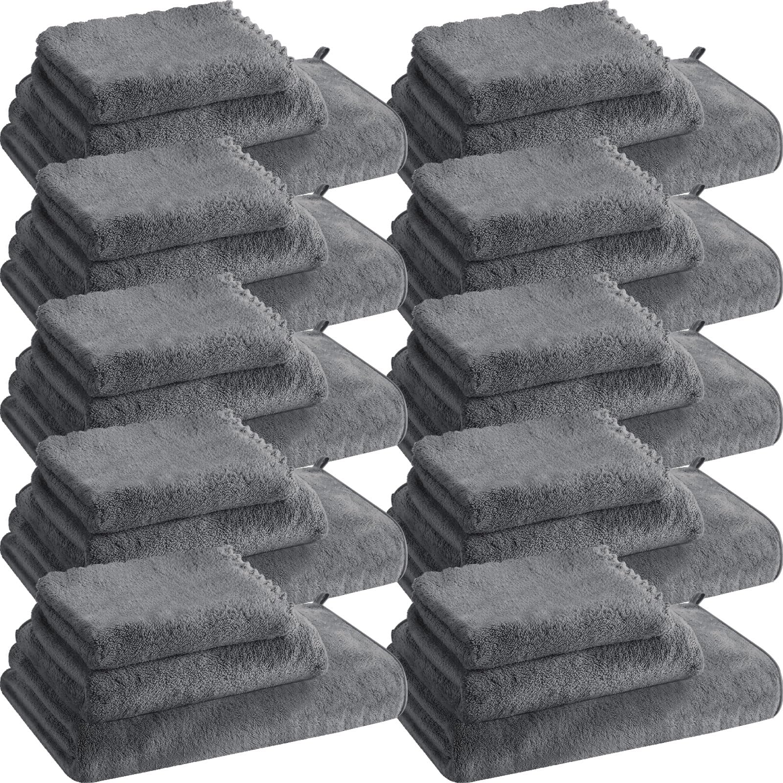 LARGE. Pack Towels and Washcloths Sets Bath Towels Set for Bathroom