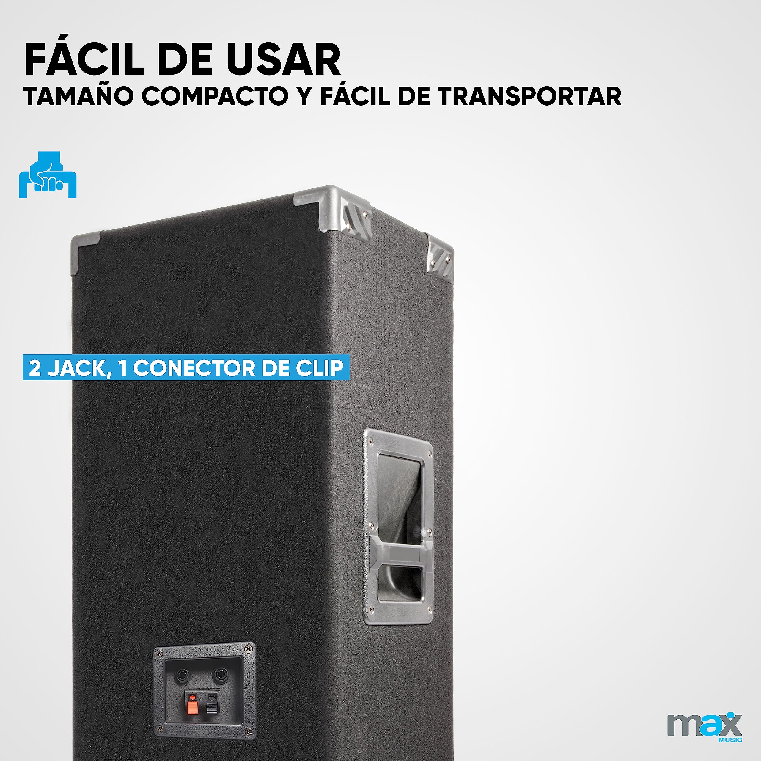 MAX212 Kit de Sono DJ, Amplificador y Mezclador – 2800 W, kit perfecto para principiantes y profesionales, ideal para animar tus veladas negras